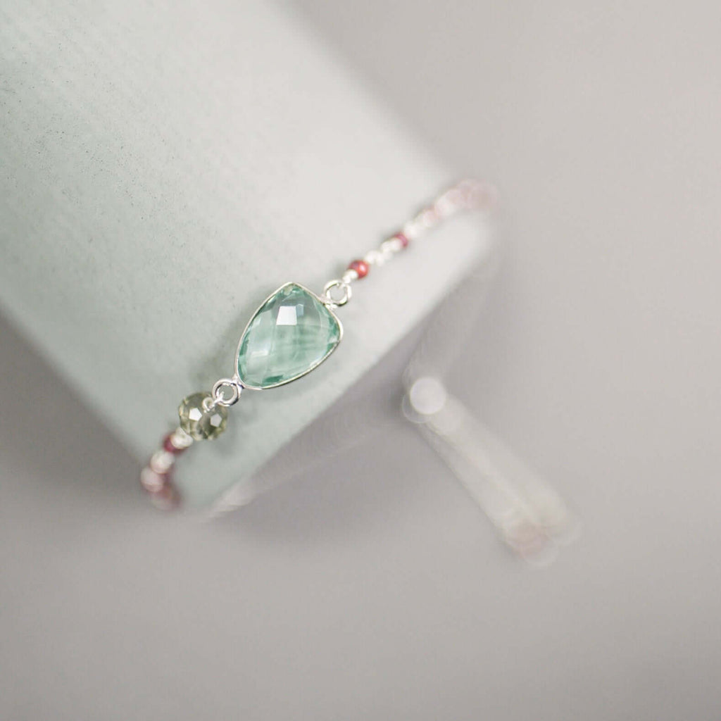 Green Amethyst Silver Isla Bracelet