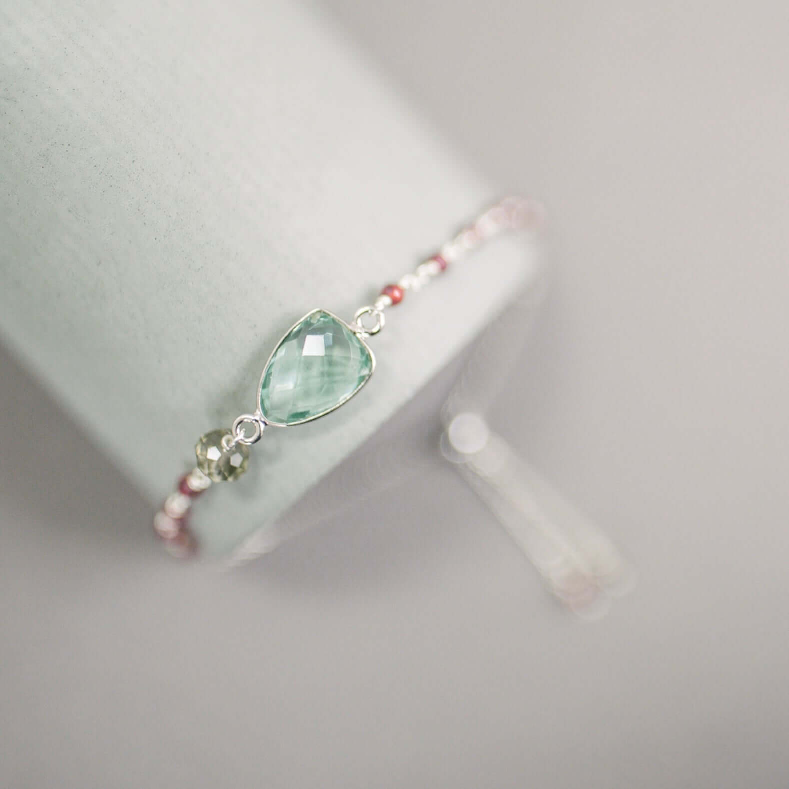 Green Amethyst Silver Isla Bracelet
