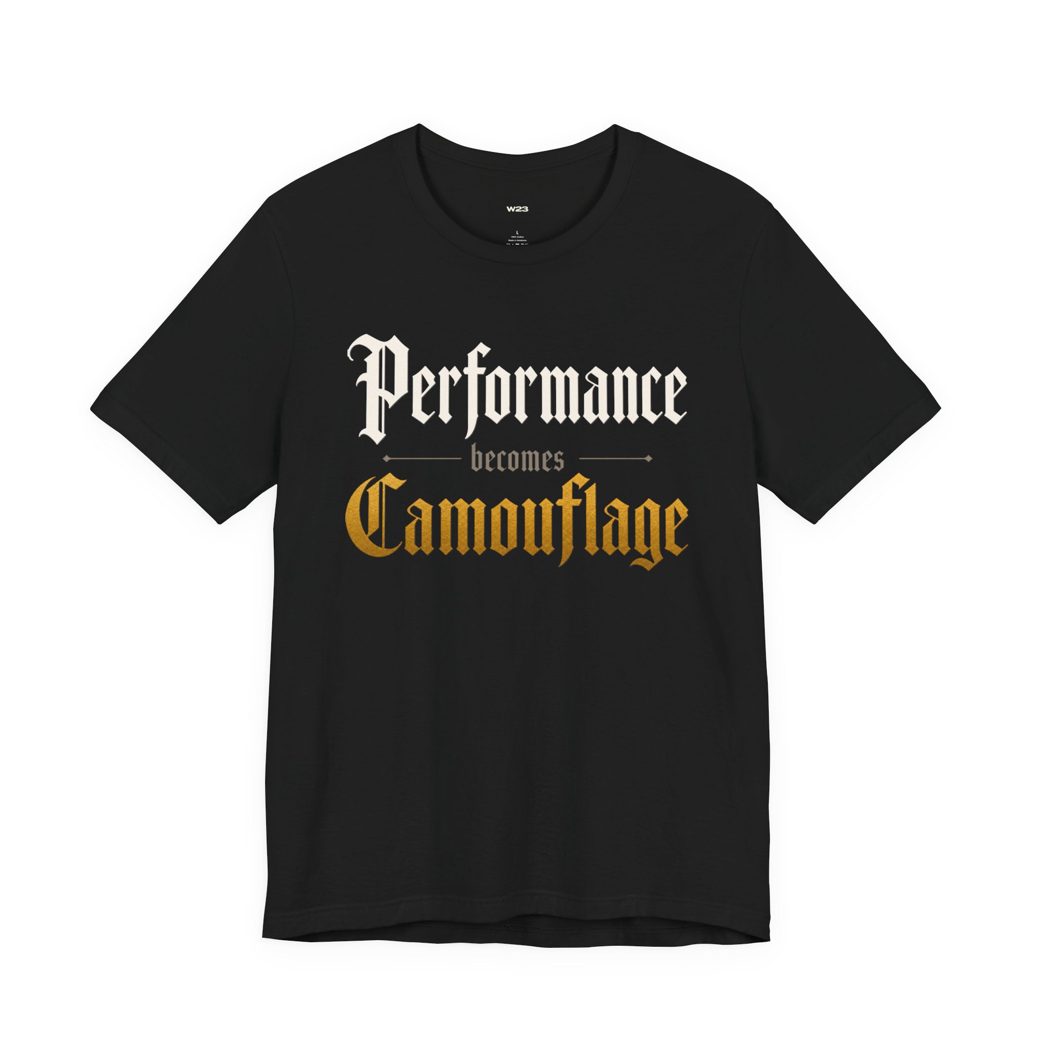 Performance Becomes Camouflage T‑Shirt — SEEN: UNMASKED
