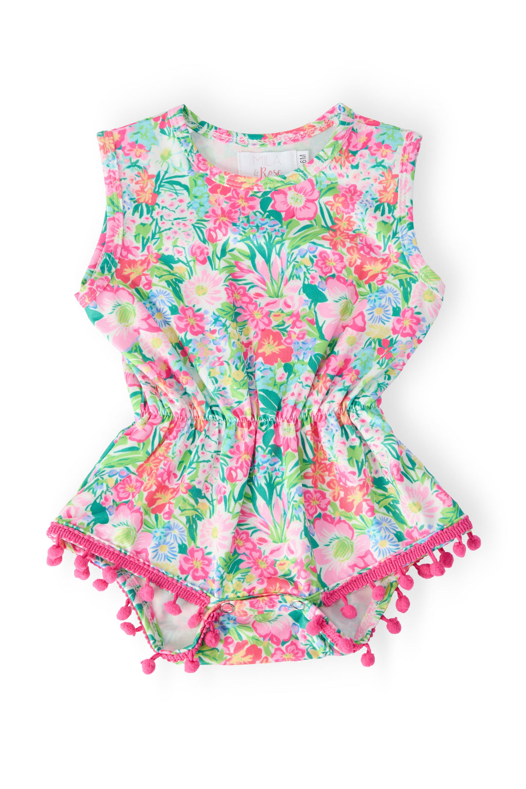 Preppy Petals Pom Pom Romper