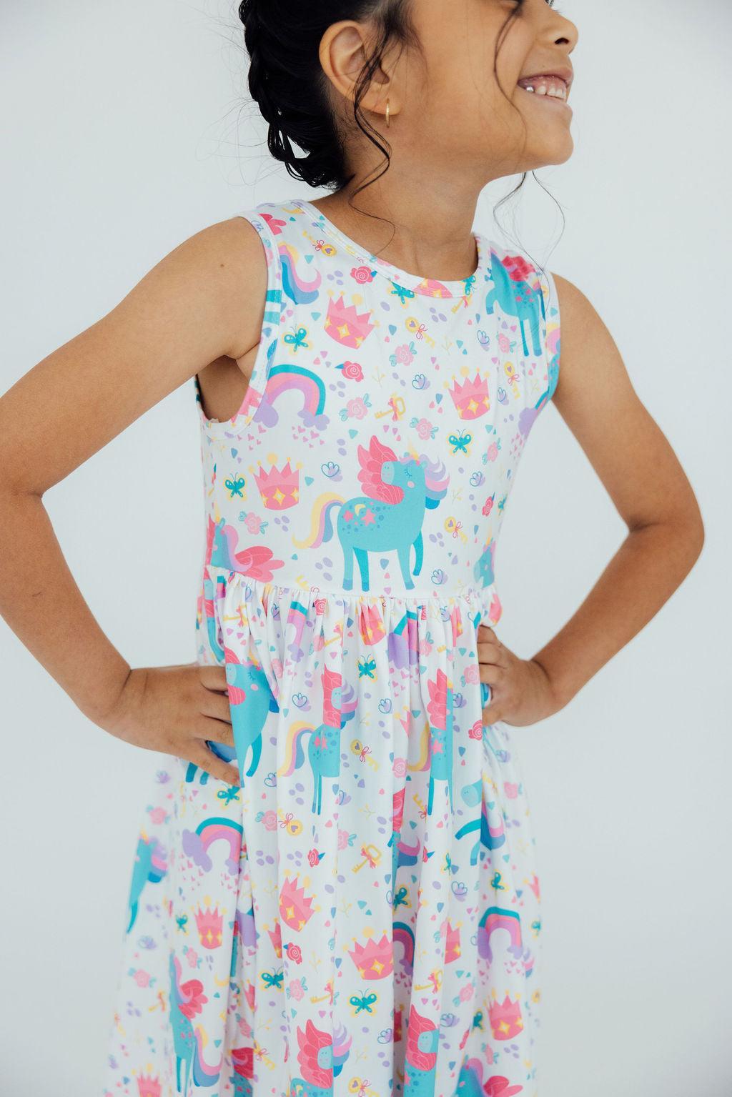 Rainbow Meadows Tank Twirl Dress