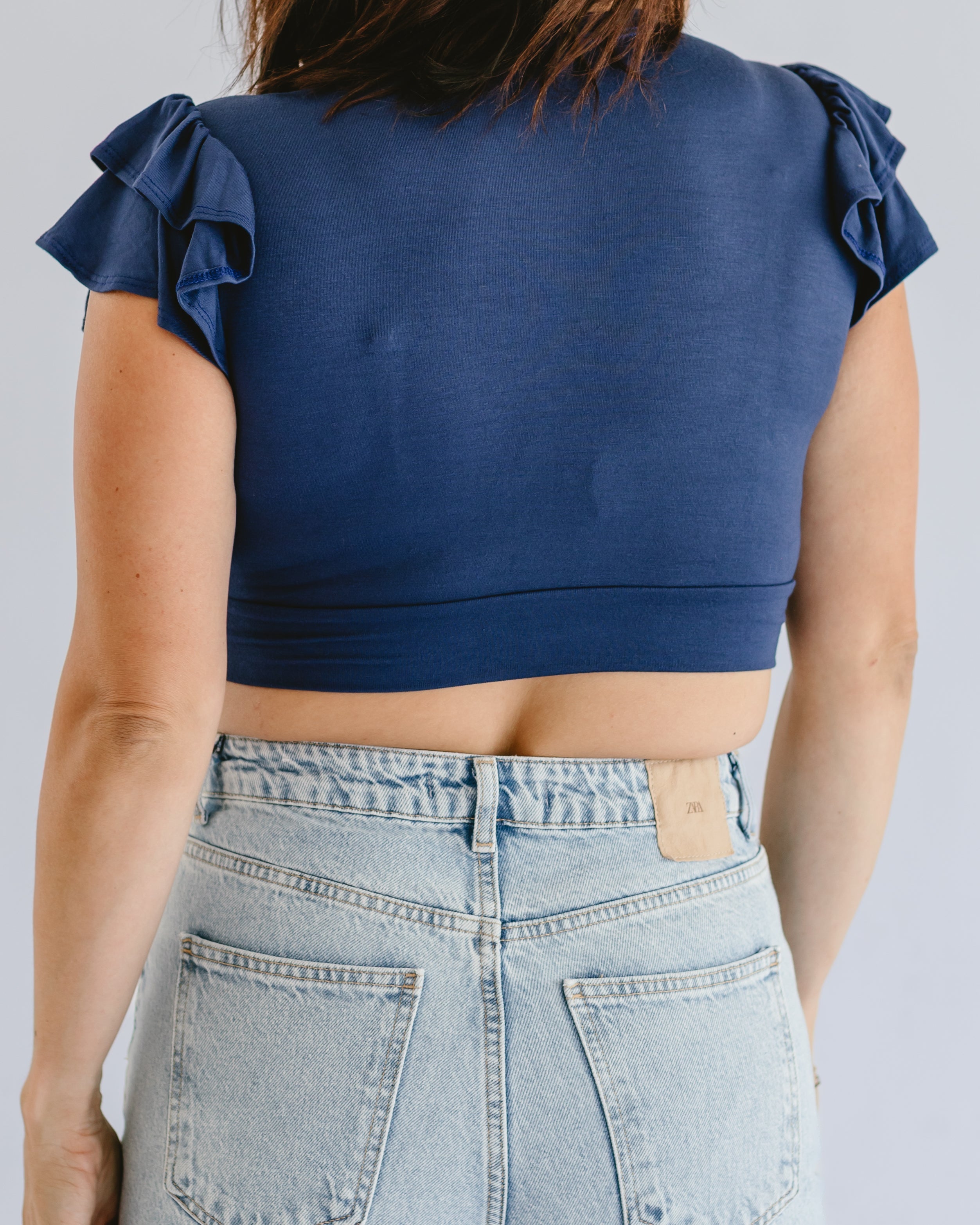 Ruffle Sleeve Halftee