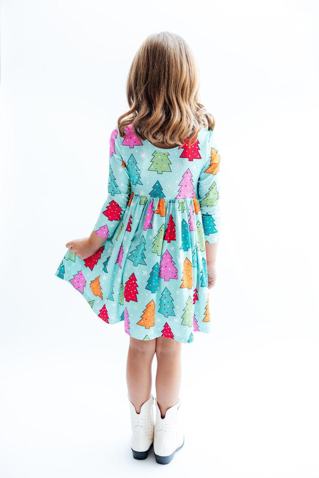Oh Christmas Tree L/S Pocket Twirl Dress
