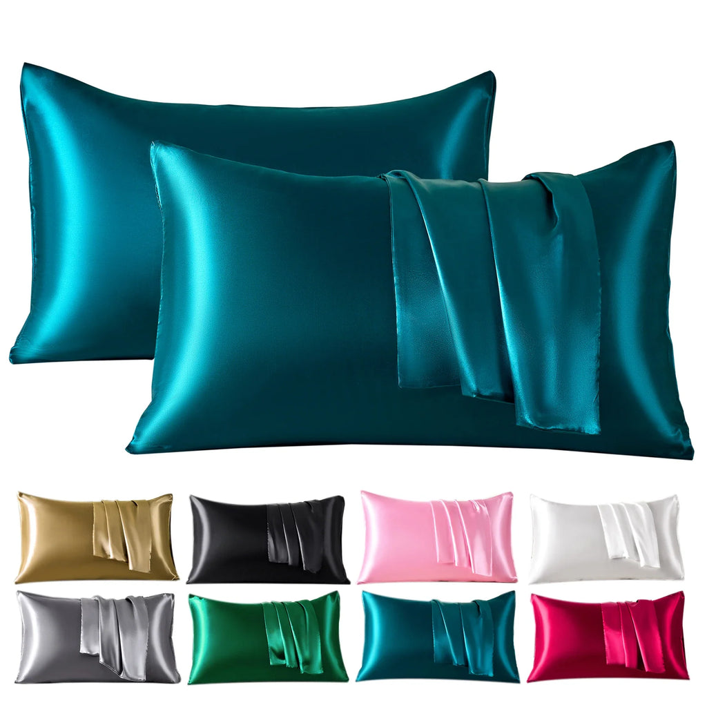 2pcs Satin Pillowcase for Skin and Hair, Satin Pillow Cases Set of 2