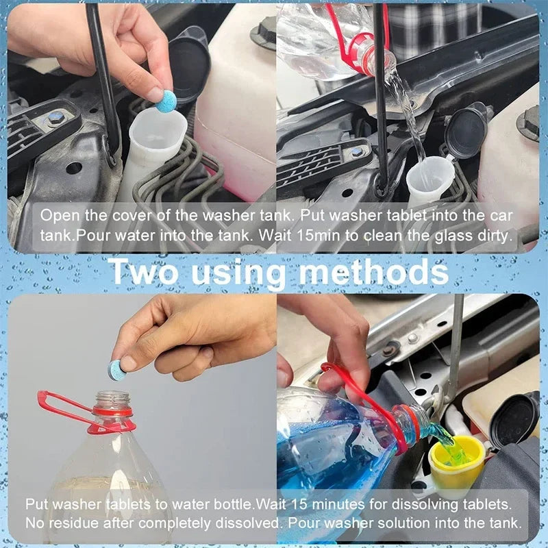50pcs Car Effervescent Washer Tablet Auto Glass Washing Tablet Car