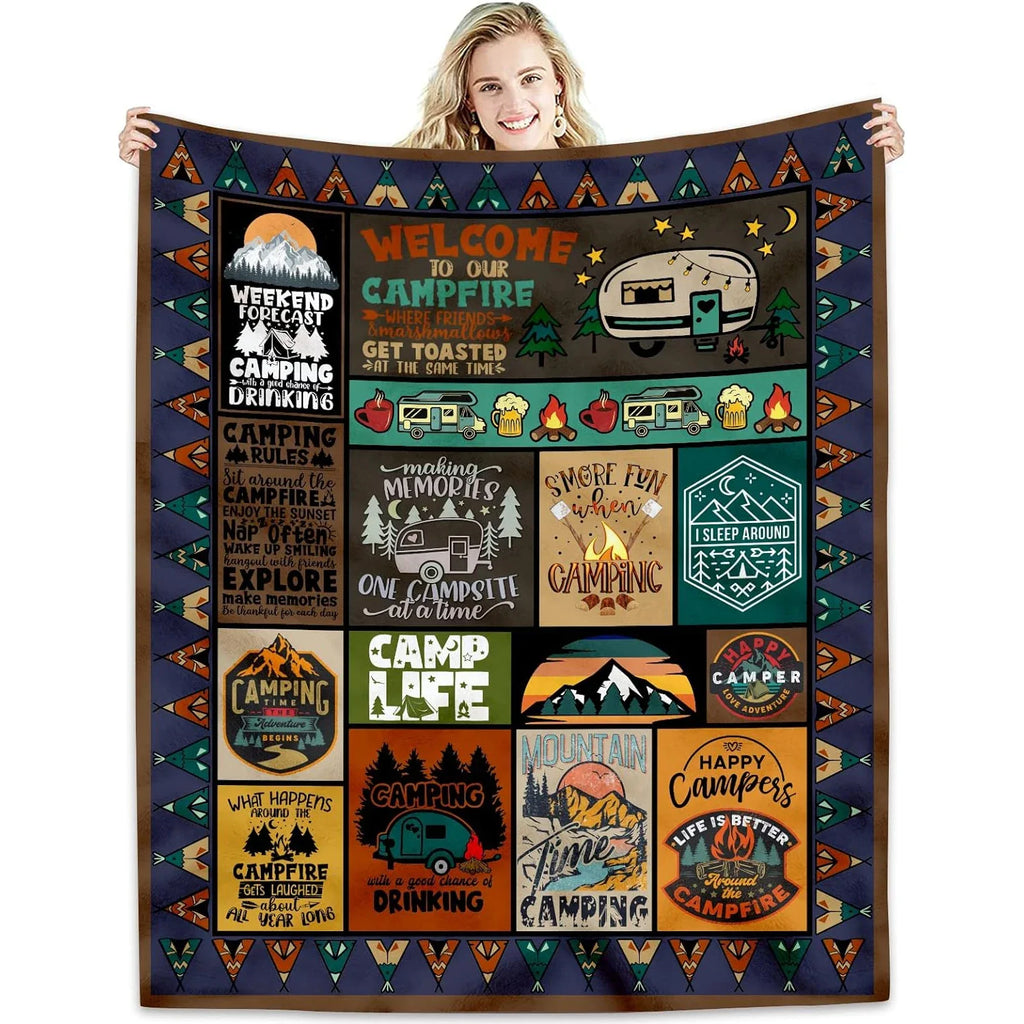 Camping Blanket for Camping Enthusiasts, Creative Gifts for Men or