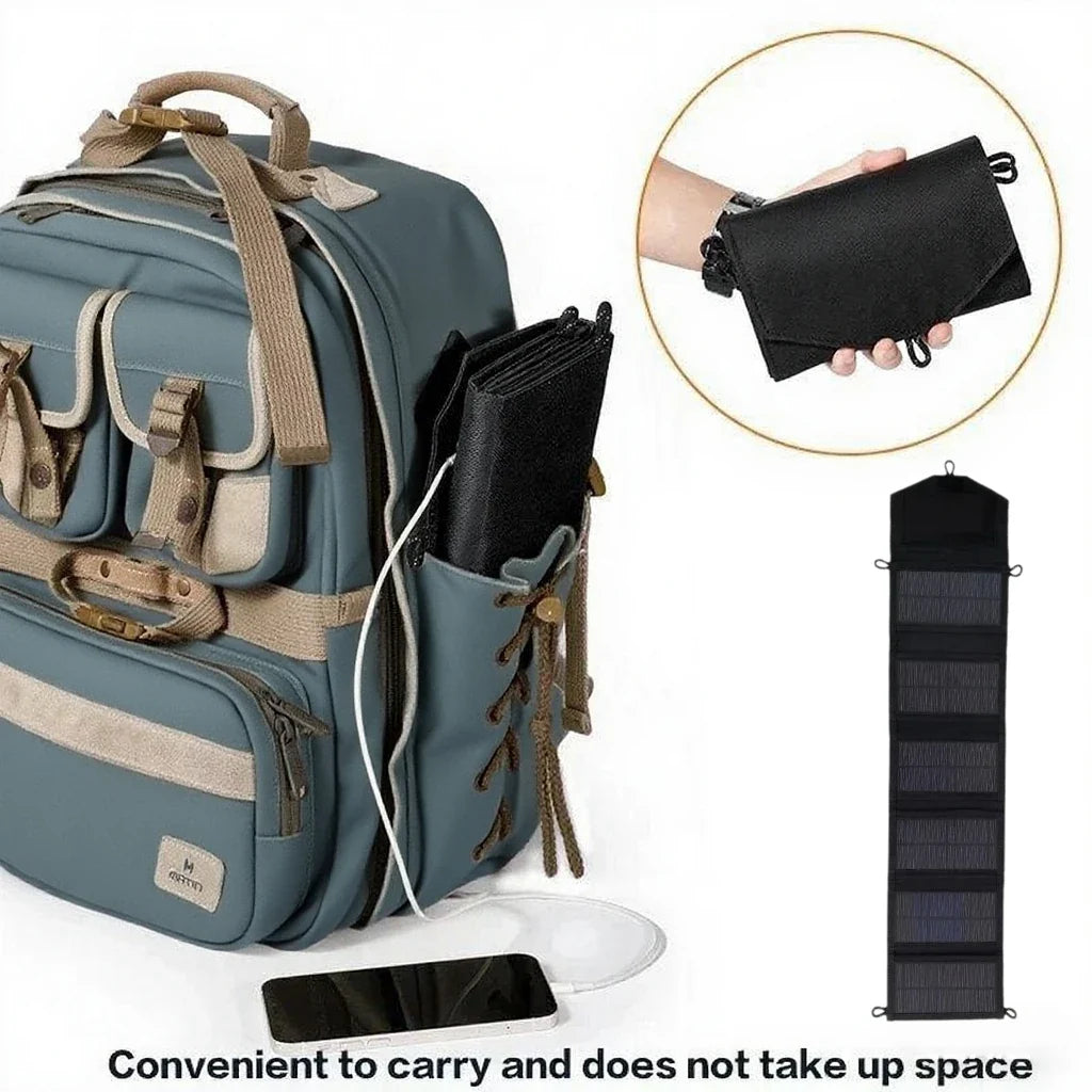 Backpack Pocket Carry Portable Foldable Waterproof Solar Charger 25W 100W Dual USB Solar Power Panel Outdoor Travel Emergency