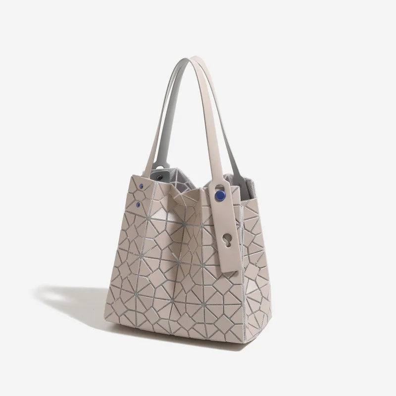 Fashion Geometric Diamond Tote Bag 2026 Versatile Six-grid Large-capacity Commuter Portable Armpit Bag New Style Handbags