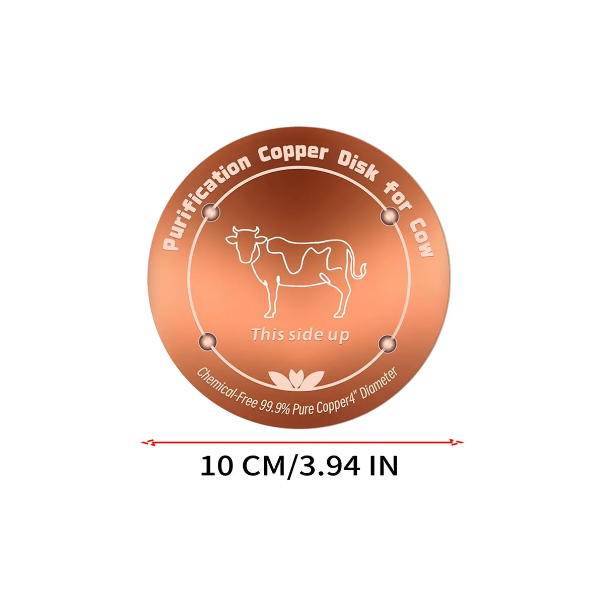 Horse drinking trough cleaner livestock drinking trough bird bathtub dual-use Animal Purification Disc 4 Inches Copper Purifier
