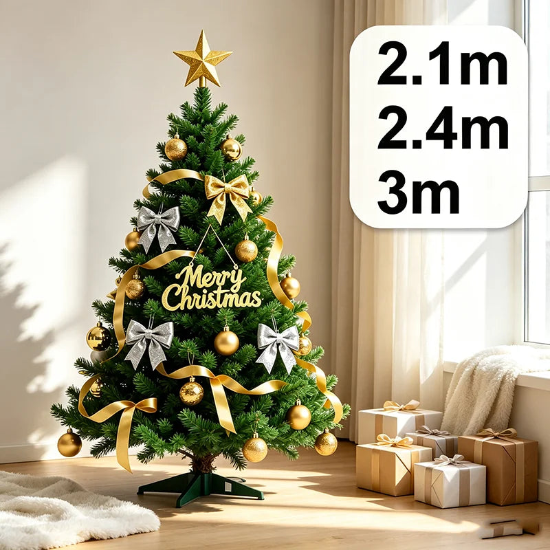 2.1/2.4/3m Christmas Tree Decoration Set Large DIY Christmas Ornaments For Trees Holiday Party Home Decor Hanging Drop Shipping