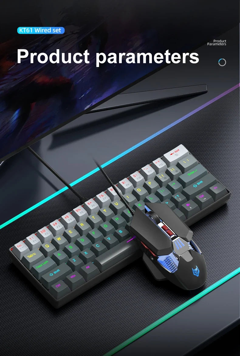 APAYADO™ 60% Mini Mechanical RGB Keyboard & Mouse Kit – Red Switches, 7200 DPI, Phantom RGB | FlipStylez LLC®