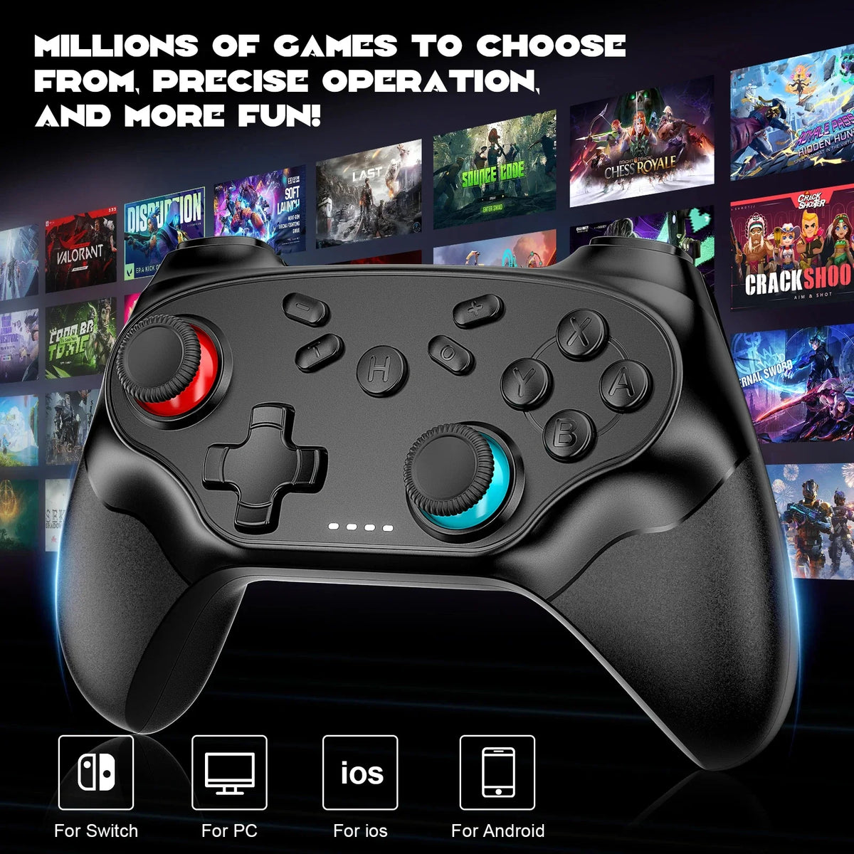 Gamepads For Switch/Ios/Android Bluetooth Wireless Controller Turbo Game Controller Vibration Control Console Remote Accessories