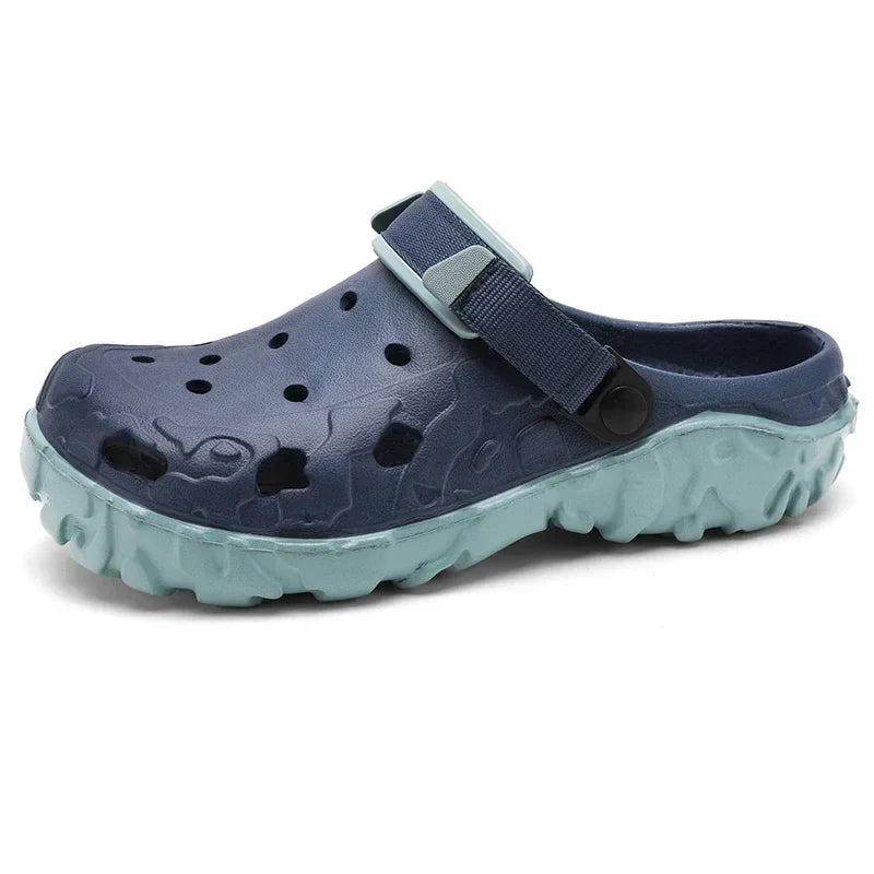 Sandals for Men Black Red Breathable Home Slippers Outdoor Fashion