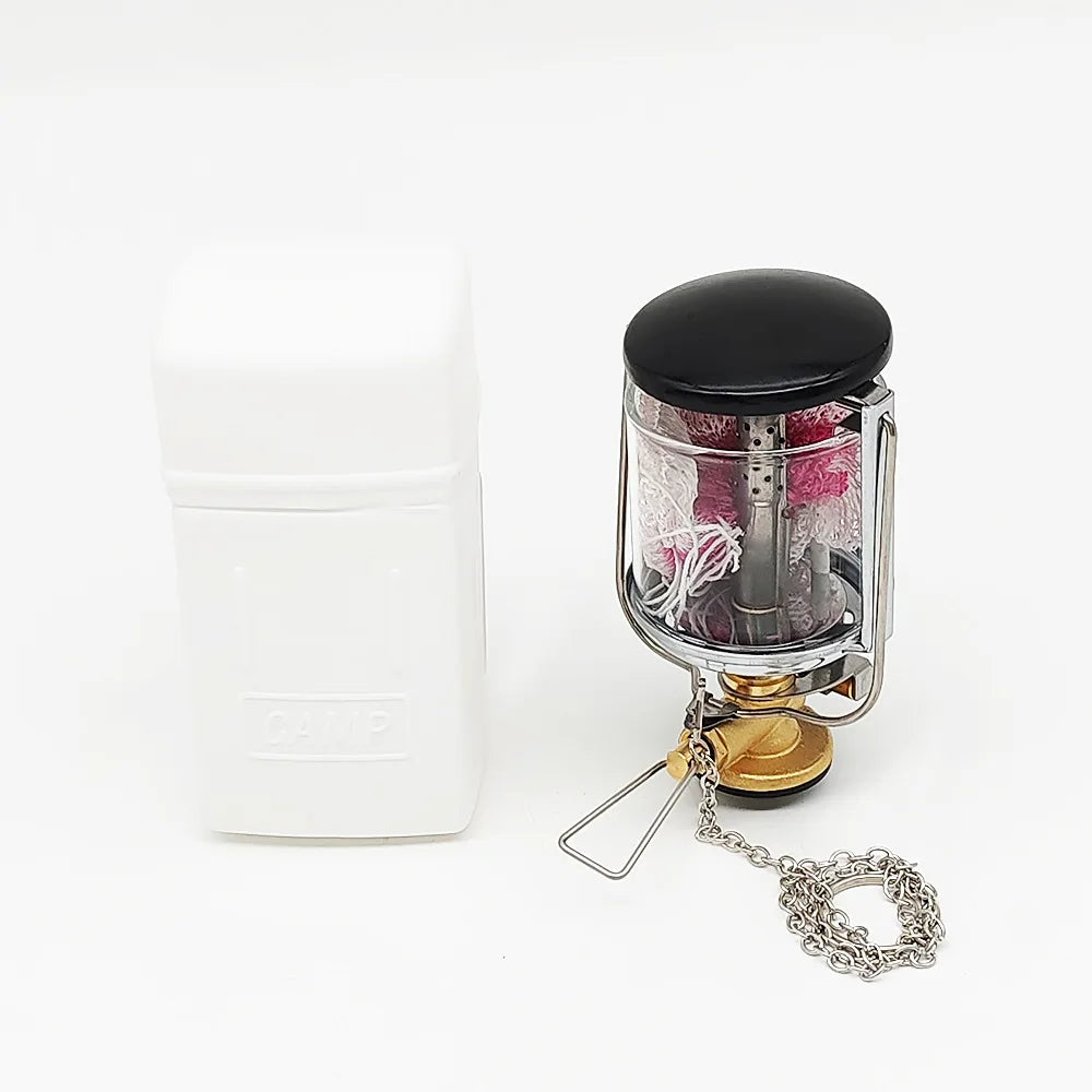 Camping Light Tent Lamp Portable Petrol Lantern Garden Glass Lamp