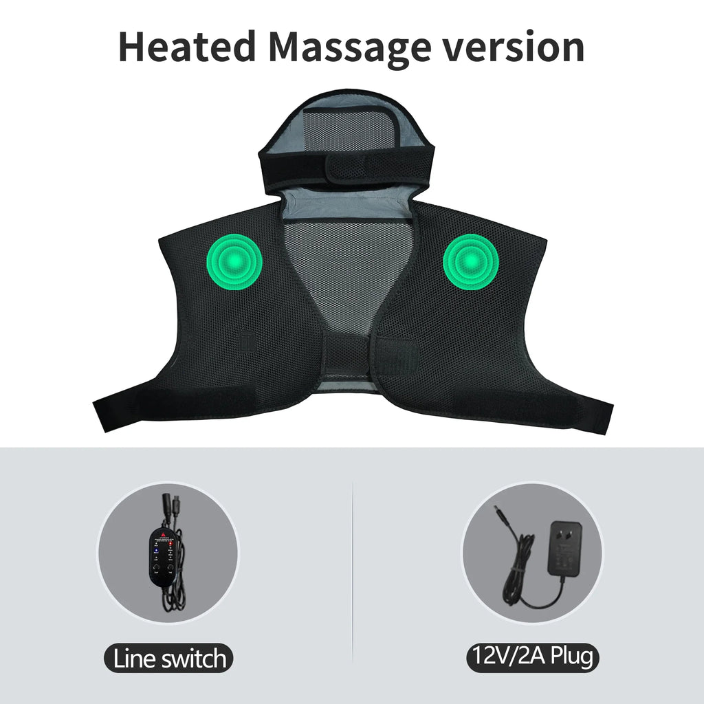 Electric Massage Wrap Neck Shoulder Back Pain Relief Heating Shawl Shoulder Vibration Massager Cold Weather Body Warmer Vest