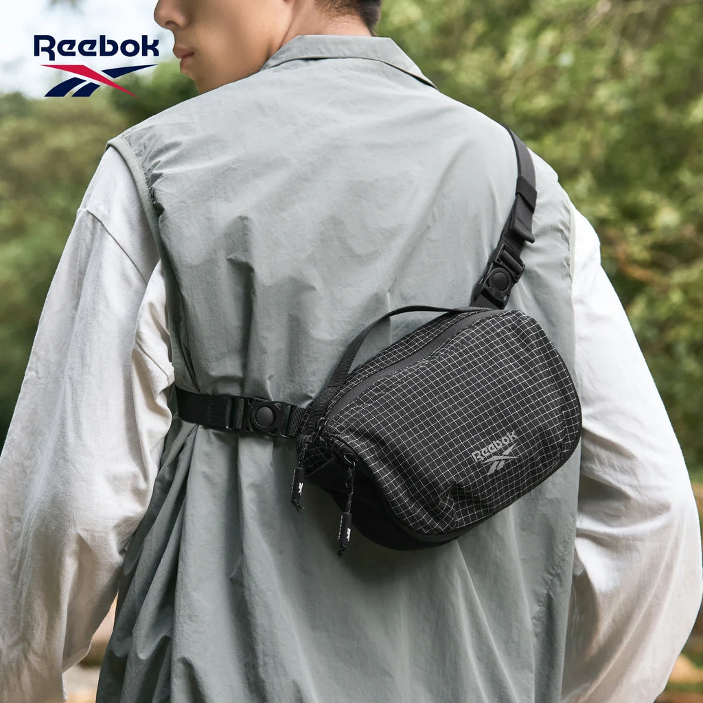 REEBOK Lightweight Umbrella Compartment Unisex Shoulder Bag Men Outdoor Sport Waterproof Casual Crossbody Messenger Phone Bag