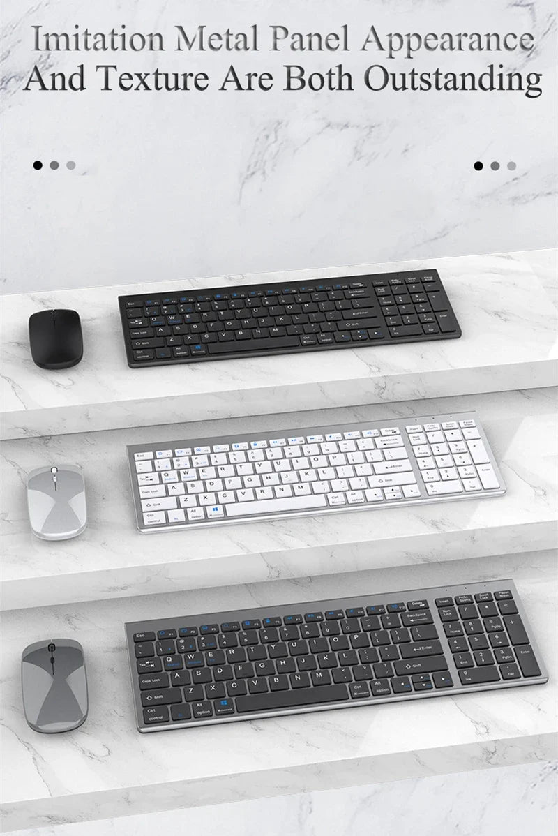 FlipStylez™ Mini Wireless Keyboard & Mouse Combo – Bluetooth 5.0 & 2.4G, Ultra-Slim, Silent, Multi-Device | FlipStylez LLC®
