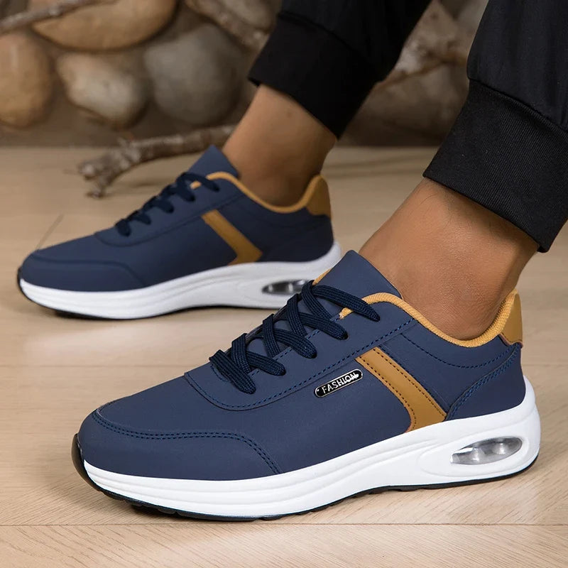 Men's Casual Sports Shoes Waterproof Walking Sports Shoes Casual Men's Leather Sports Shoes Non-slip Shoes Men's Tennis Shoes