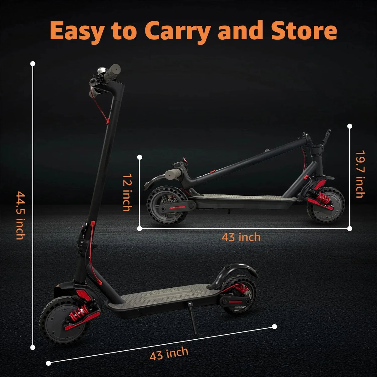 Foldable Smart Electric Scooter for Commuting 36V 500W Motor Escooter 25 Miles Long Range Smart Adult Electric Scooter for APP