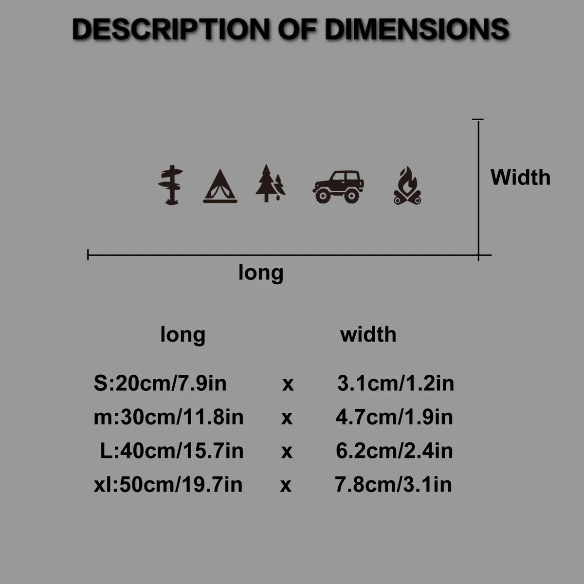Camping Icons Outdoor Campfire Hiking Die Cut Vinyl Decal Sticker for