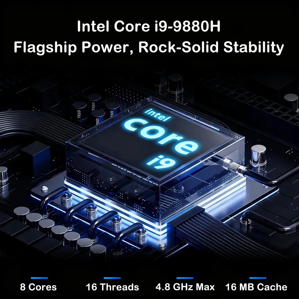 New Arrival 14.1" Business Laptop I9-9880H 32GB RAM 2TB SSD Multilingual System Family Daily Use Student Learning Notebook