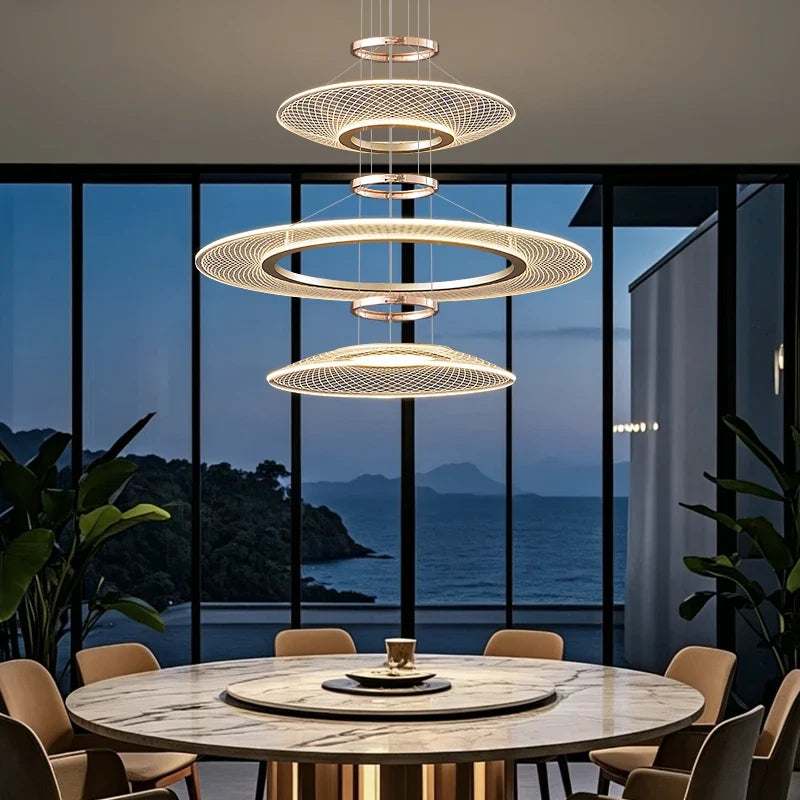 Living Room Pendant Light Duplex Staircase Pendant Light Villa for Dining Table Hanging Lamp Living Room Chandelier