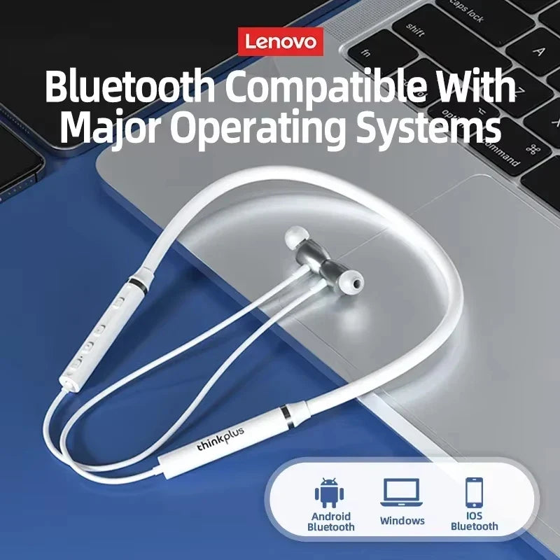 Lenovo HE05X Neckband Earphones Wireless Bluetooth 5.0 Earbuds Waterproof Sport Headset With Mic Magnetic Neckband Earphone New