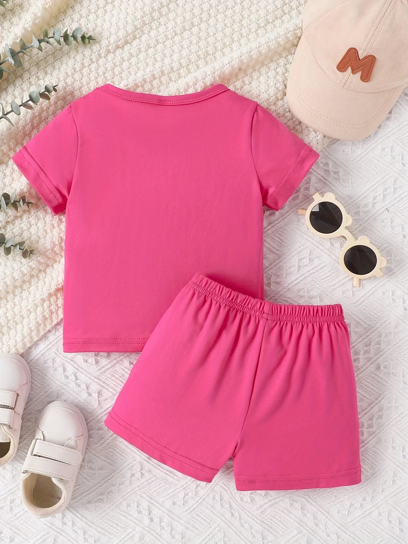 Baby Girl Round Neck Short Sleeved Daddy's GIRL Fashionable Letter