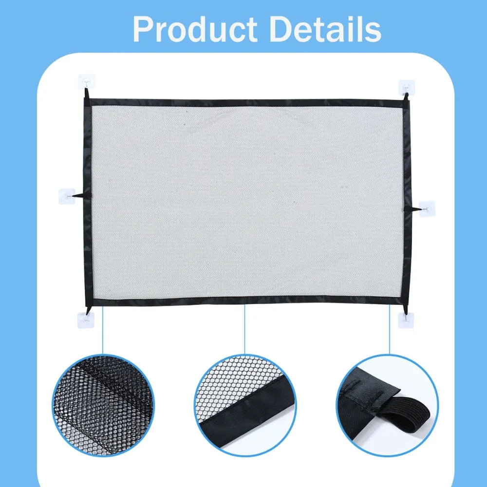 Pet Dog Barrier Fences With 6pcs Hook Pet Isolated Network Stairs Gate New Folding Breathable Mesh Playpen For Dog Safety Fence