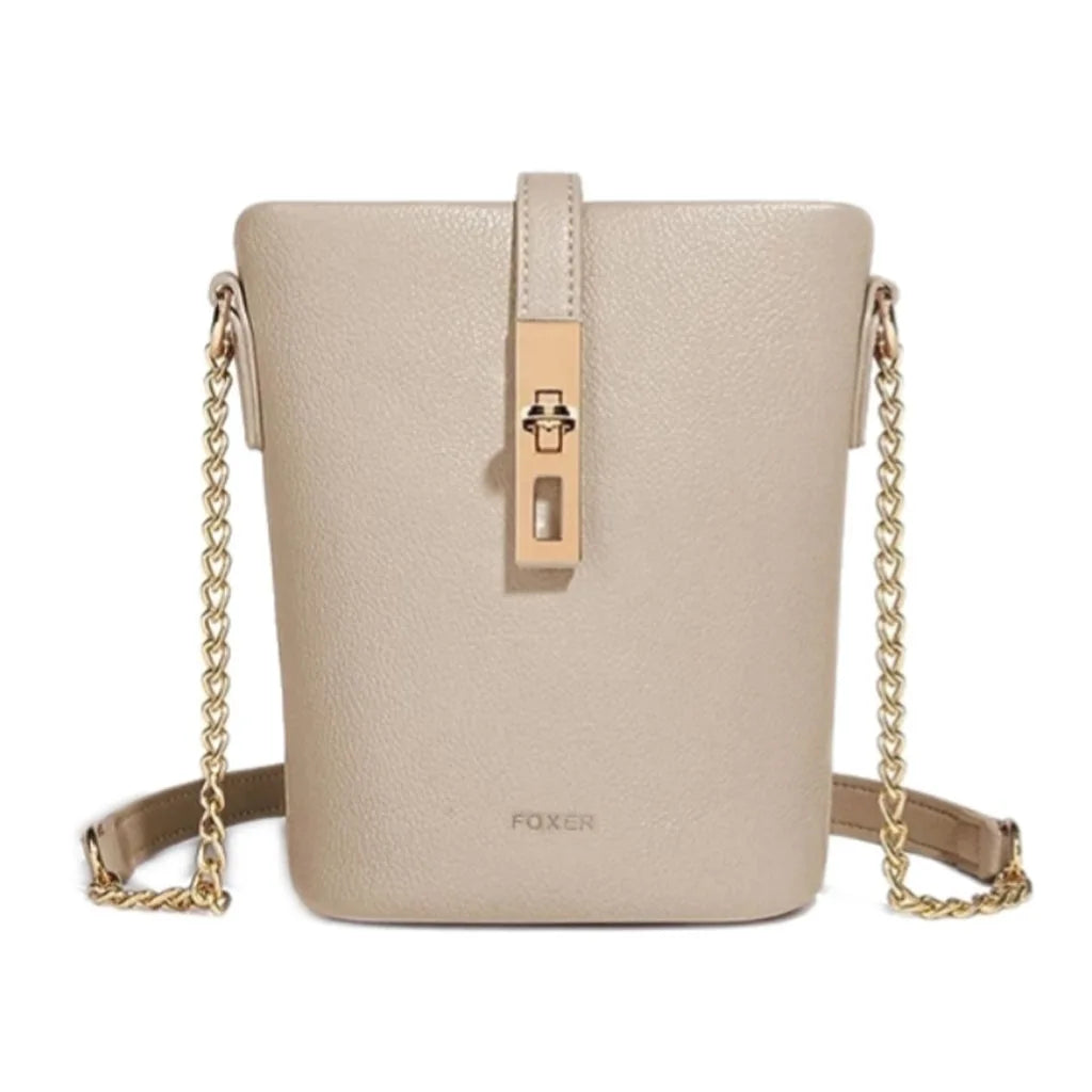 FOXER Brand Chic Mini Cellphone Bag Women's Shoulder Bag PU Leather Fashion Girl's Travel Small Crossbody Bag Purse