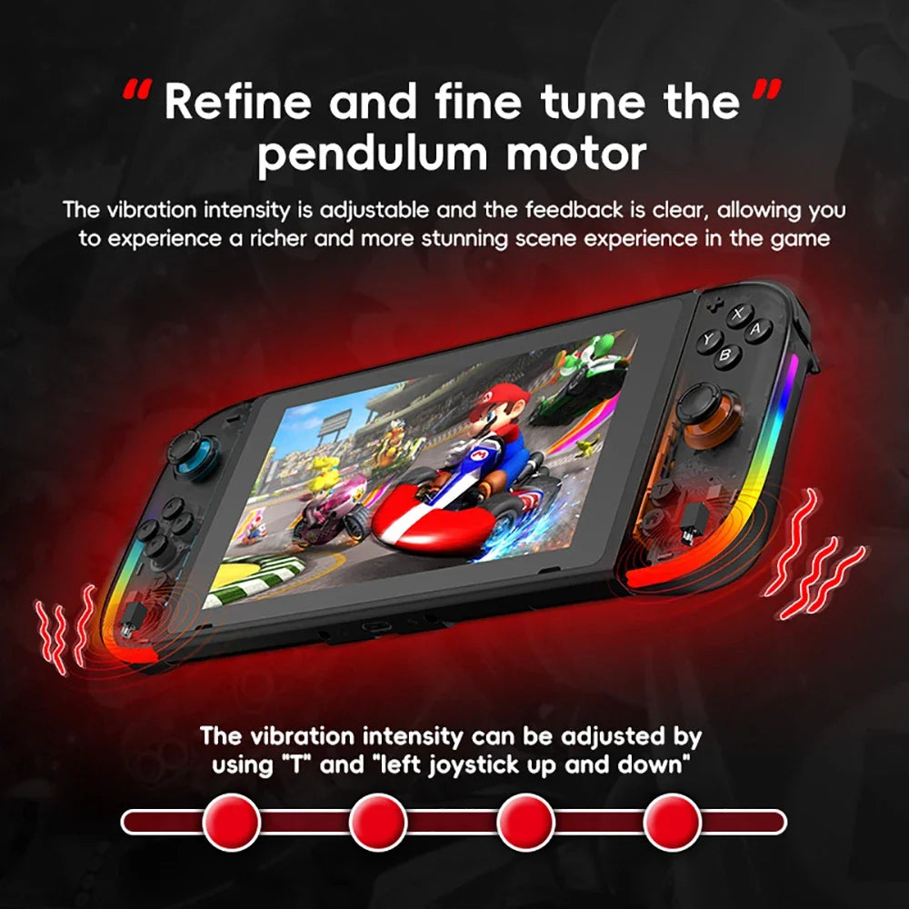 Bluetooth 5.3 Gamepad Controller For Nintendo Switch/OLED/Lite Joycon RGB Colorful Light L/R Wireless Game Console Joystick