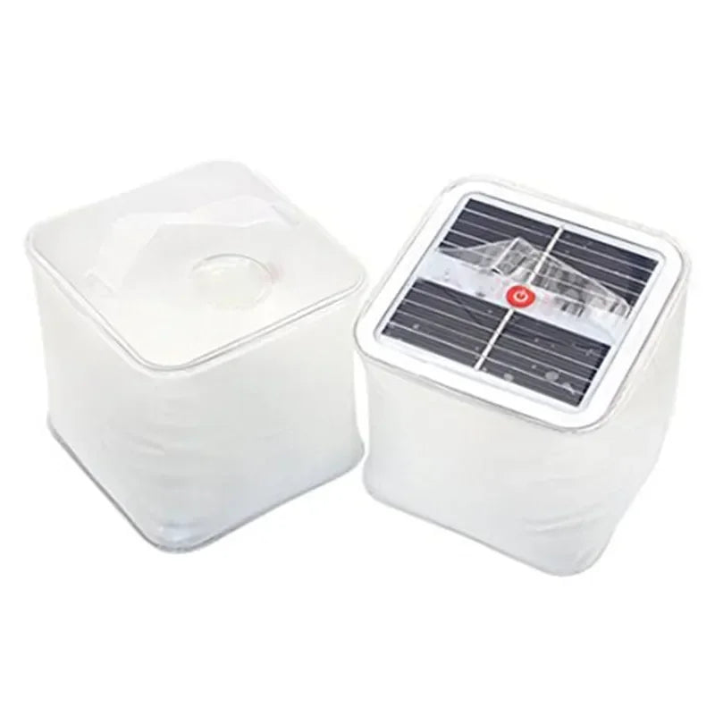 Portable Solar Camping Tent Light LED Waterproof Emergency Light Outdoor Lighting Hiking Backpack Foldable Inflatable Light