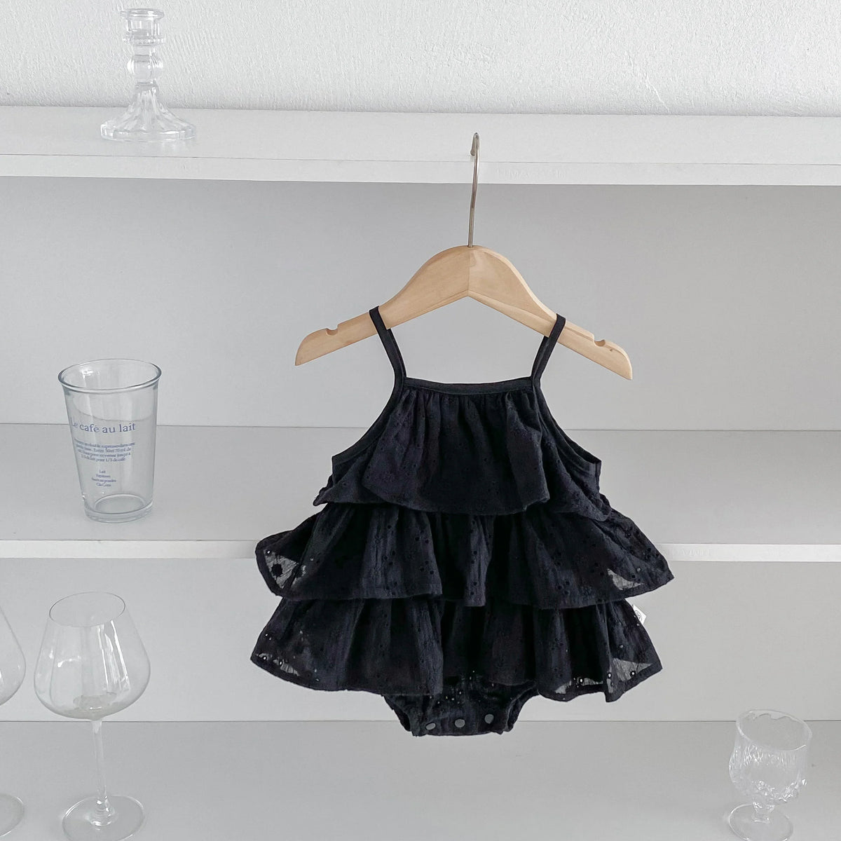 Korea Fashion Baby Girls Camisole Romepr Princess Cotton Sling Infant Bodysuit Dress Baby Outfit 0-2 Years Old