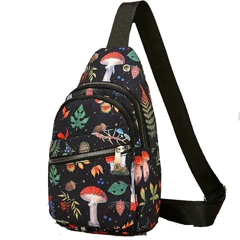 Crossbody bag, crossbody purse, shoulder bag, versatile bag, ethnic canvas backpack on the chest/back