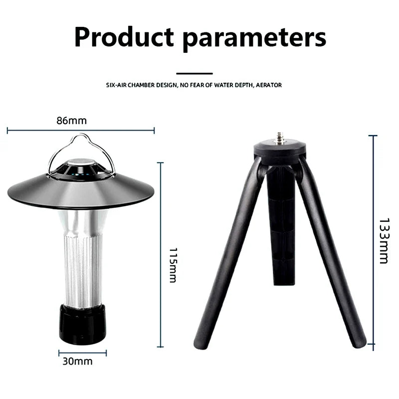 Camping Lantern with Tripod Dimmable Rechargeable LED Camping Tent