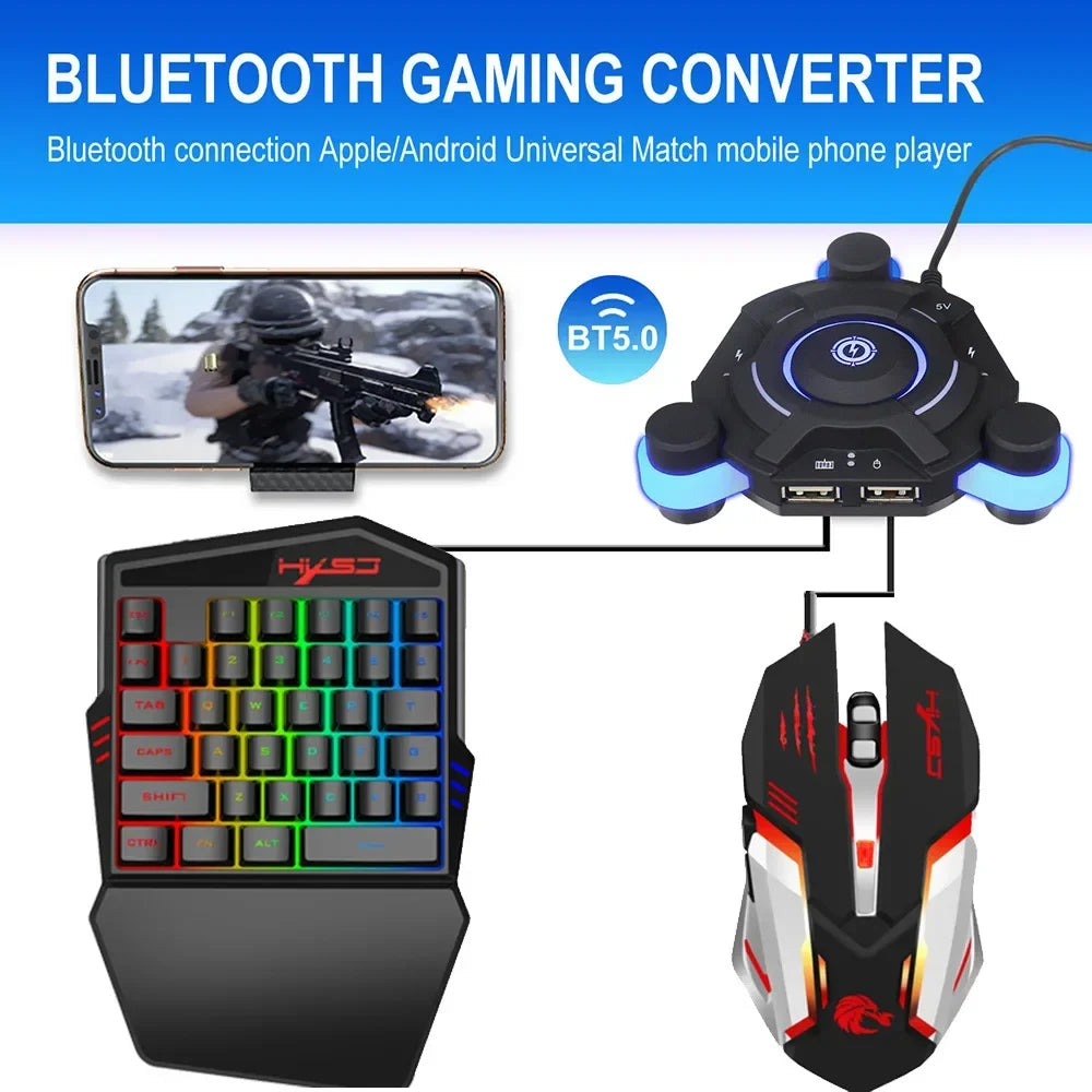 V100™ One-Handed Wired Gaming Keyboard – 35-Key LED Backlit, Waterproof, Wrist Support, Multimedia FN Keys, Keyboard Only, + A907 Mouse & + H300 Mouse Combos | FlipStylez LLC®