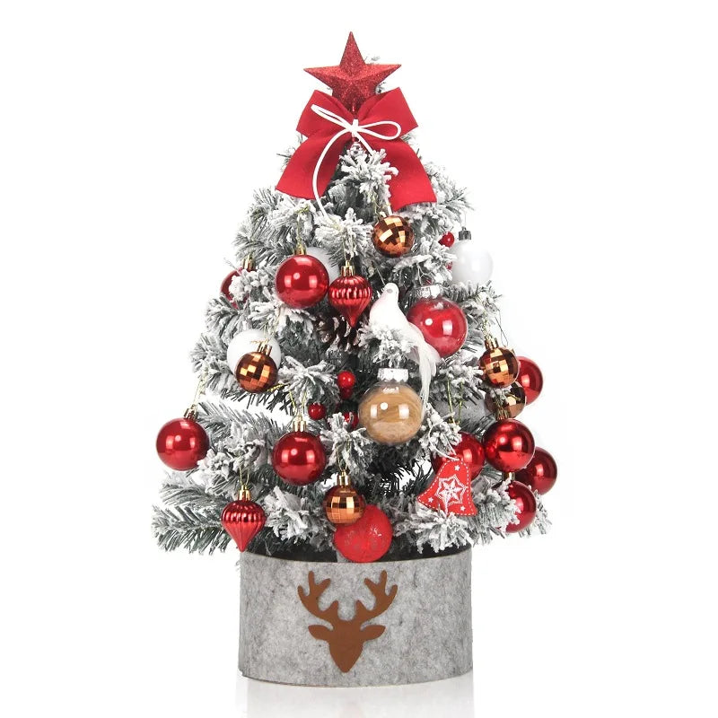 45/60cm DIY Christmas Tree With LED Light Mini Desktop Tree Christmas Decoration New Year Gift Home Christmas Ornaments
