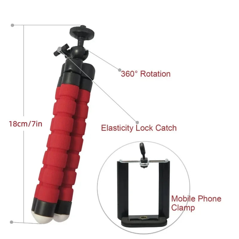 RP01-D Octopus Tripod For Phone Mobile Camera Holder Clip Smartphone Monopod Tripe Stand Octopus Mini Tripod Stativ For Phone