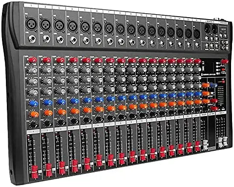 Audio Mixer 6/8/12 Channels Professional DJ Mixer LR Microphone/line