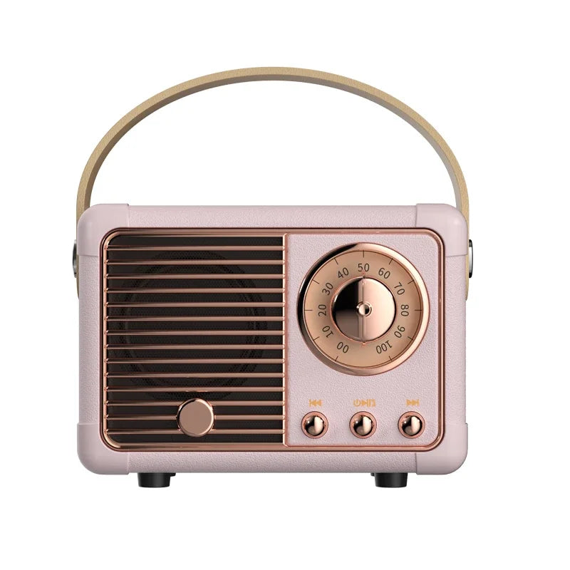 Retro Bluetooth Speaker Wireless Card Portable Subwoofer Mini Outdoor Student Small Bluetooth Speaker