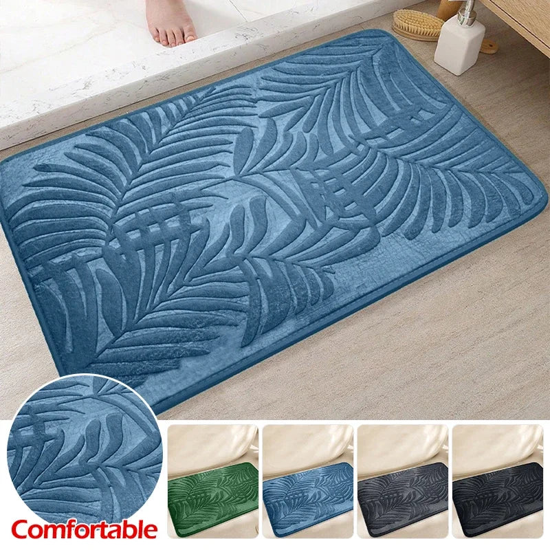 Absorbent Non-Slip Bathroom Rug Memory Cotton Bathrooms Floor Rugs