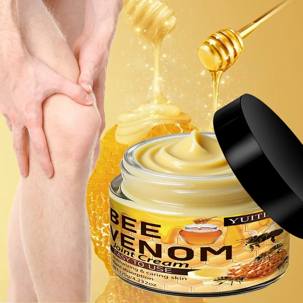 Bee Venom Joint Cream 120g Fast Absorption Non-Sticky Moisturizer for Elbows Shoulders Knees & Back Skin & Joints Care