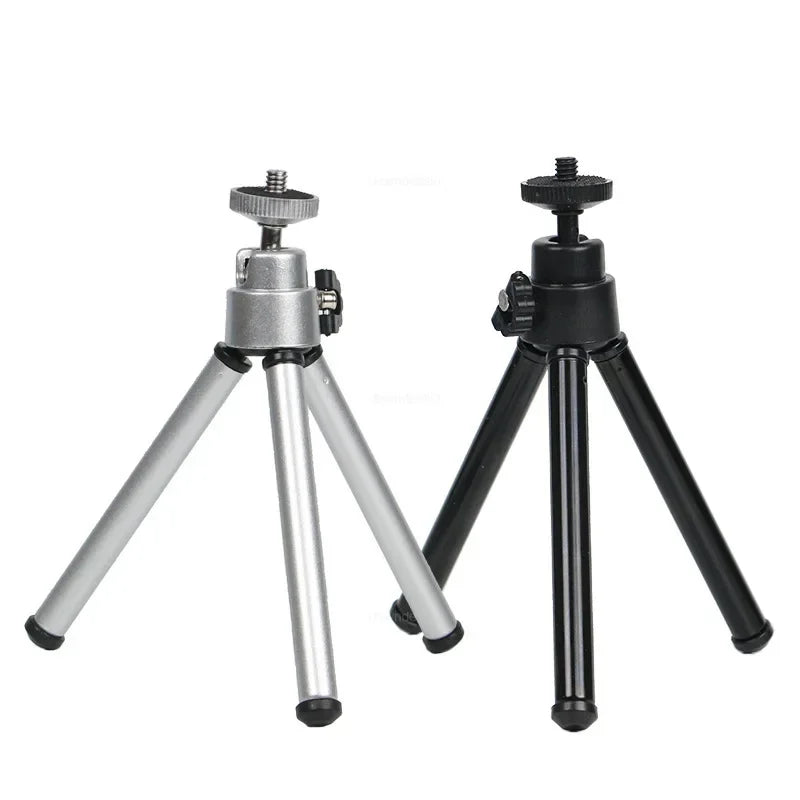 Mini Flexible Tripod 2 Section Stand Holder for Projector Camera Aluminum Alloy Desktop Tripod for Mobile Phone