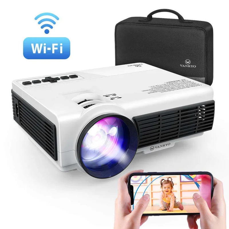 Portable 4K Projector 1080P 2.4G/5G WiFi Video Home Movie Theater Cinema