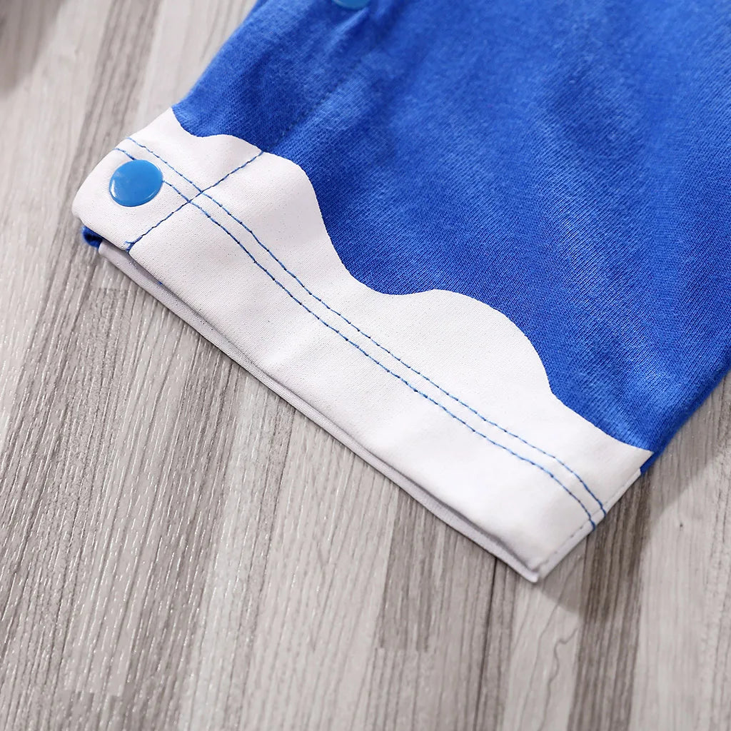 Cartoon 100% Cotton Short Sleeve Newborn Baby Boy Onesie Round Neck