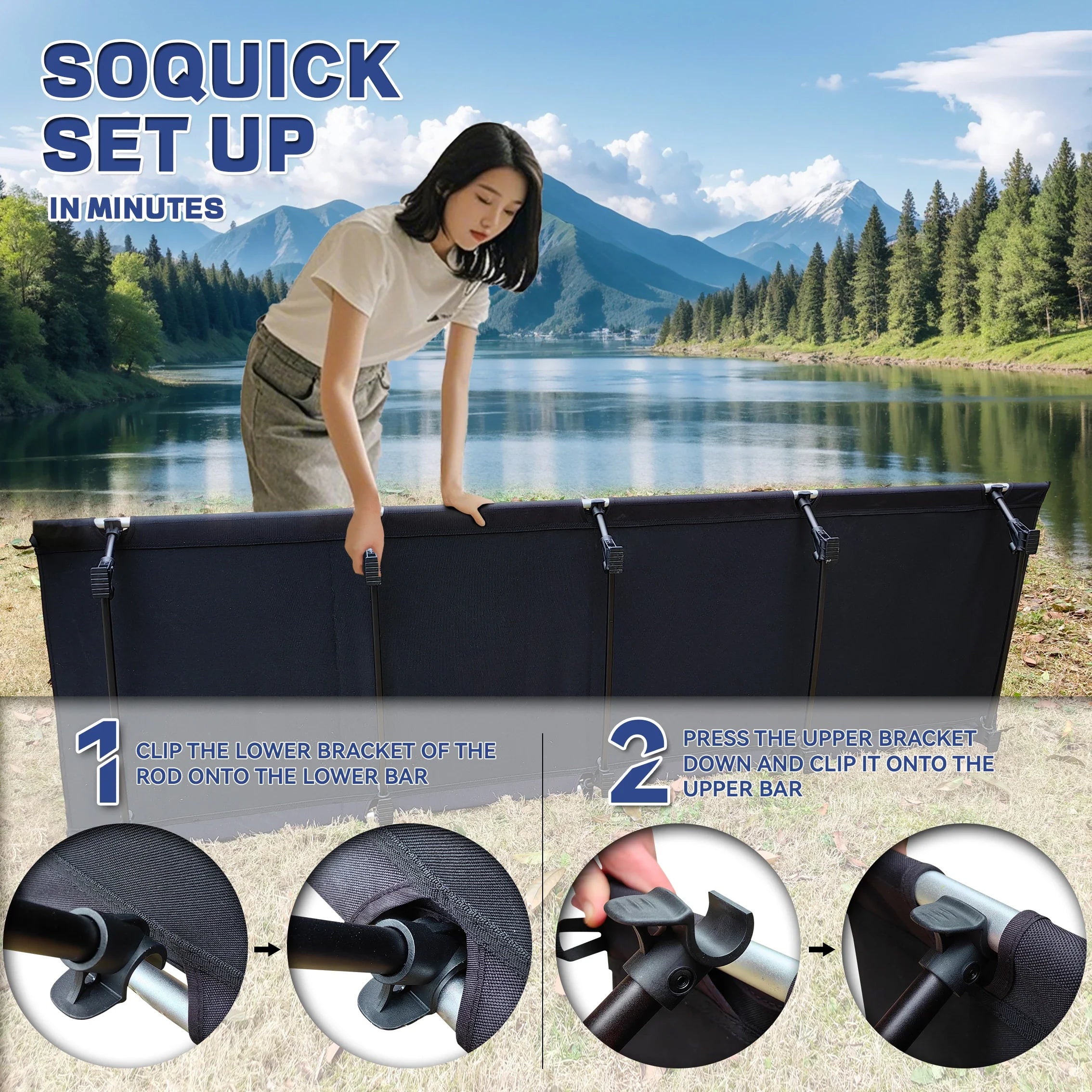 Camping Cot Portable Folding Bed Outdoor Ultralight Compact Tent Bed