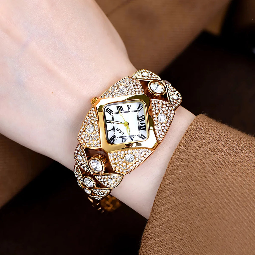 New Women Watch Light Luxury Brand Diamond Inlaid Bracelet Watches