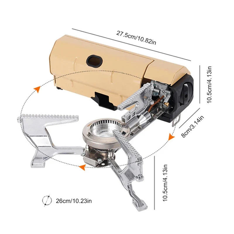 Camping Gas Stove 2670w Portable Folding Cassette Gas Burner Outdoor