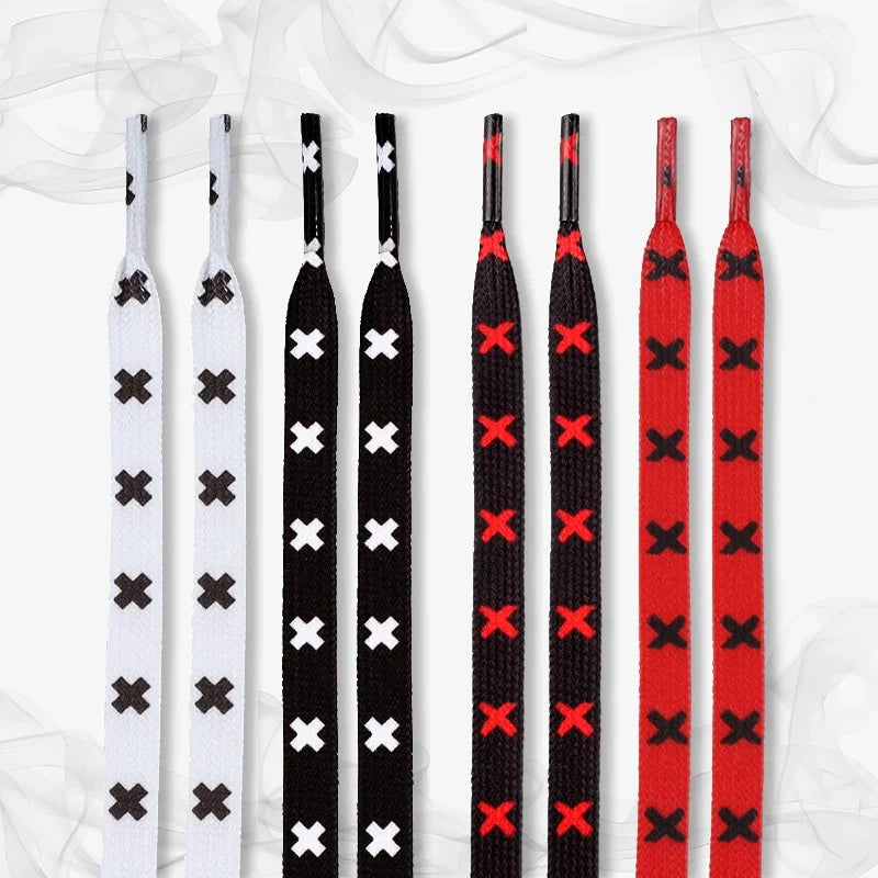 Black Red Banned Shoe Laces for Af1/aj MWTD Chicago Striped Infrared
