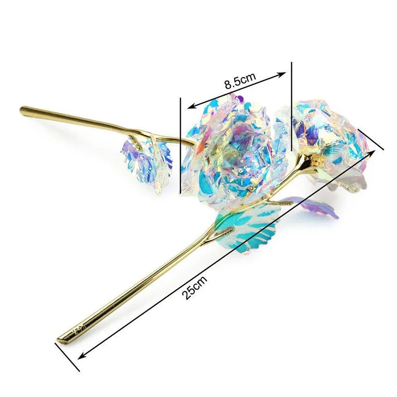 5/10/20pcs 24K Foil Plated Rose Valentine's Day Creative Gift Gold Rose Lasts Forever Love Wedding Decor Lover Lighting Roses